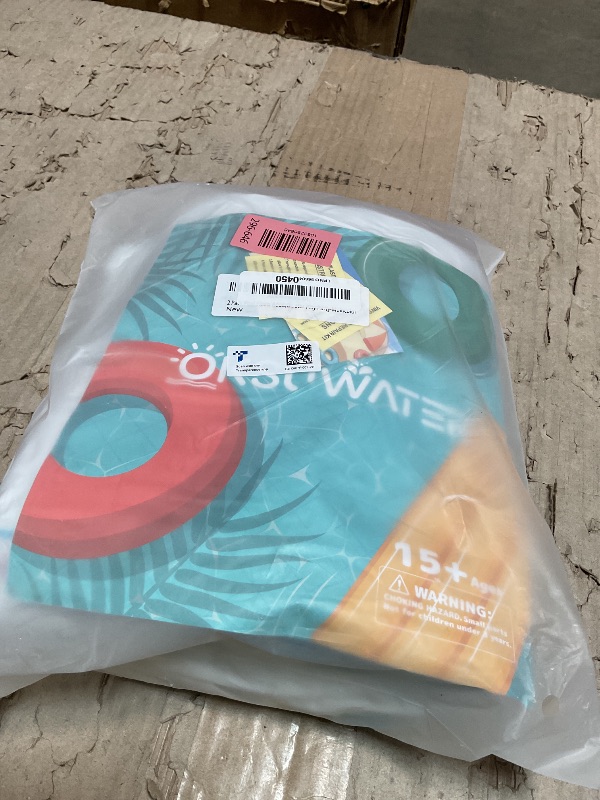 Photo 1 of 2 Pack Pool Floats Adult, OKSUWATER Pool Floaties with Two Cup Holders & Handles, Inflatable Pool Floats Chairs, Lake Floats Applies to Swimming Pool Party Summer Lake Water Fun-Multicolor