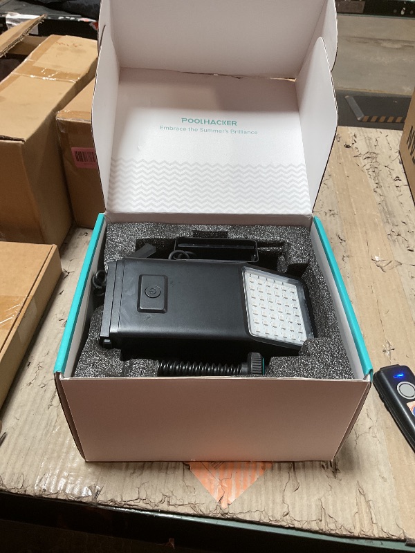 Photo 1 of ***Used***Solar Pool Lights for Inground & Above Ground Pool, 10-Color 4-Mode LED Pool Lights, Underwater Swimming Pool Lights with Timer, Submersible Pool Lights with Remote, Waterproof Design (Black, 1 Pack)