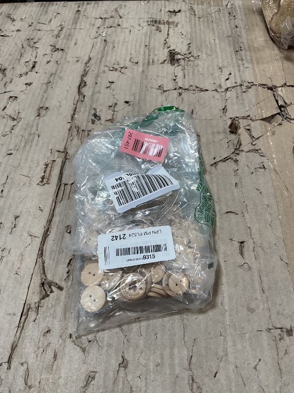 Photo 1 of 150Pcs Handmade with Love Button Wooden Buttons for Crafts