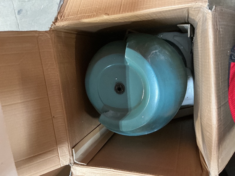 Photo 1 of ****ITEM LEAKS WATER/ EITHER DEFECTIVE OR NO MAX FILL LINE**** Alpine Corporation 33" Tall Outdoor Antique Jar Water Fountain, Vintage Cascading Design with LED Lights, Garden, Patio & Yard Decor, Turquoise