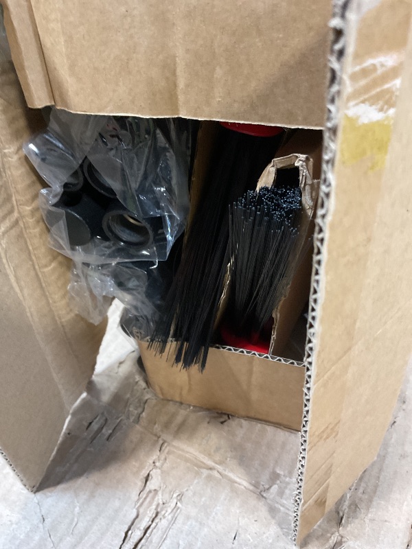 View 2 of 2-Pack is More economical,Brooms with Dustpan Combo Set? with 52" Long Handle, Dustpan Teeth with self-Cleaning Function, Indoor and Outdoor Sweeping, Perfect for Home Office (Large/Red /2-Pack)
