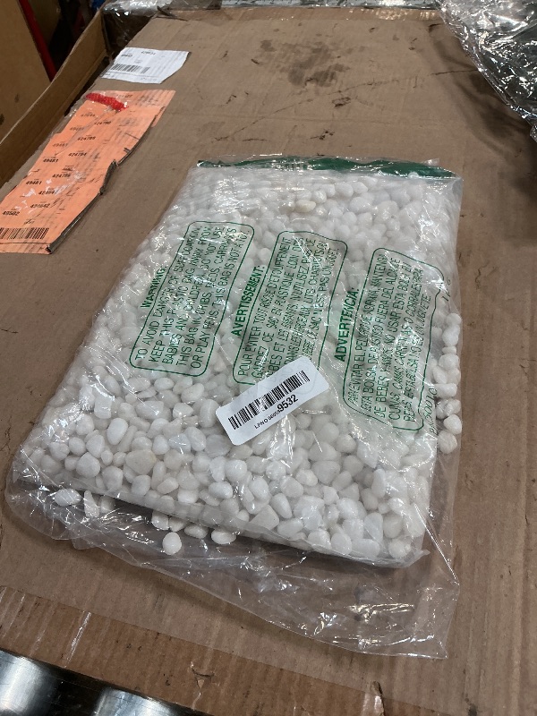 Photo 1 of 10 LB White Pebbles for Plants, 3/8 inch White Rocks for Vases Landscaping, Small Decorative Stones for Indoor Outdoor, Polished