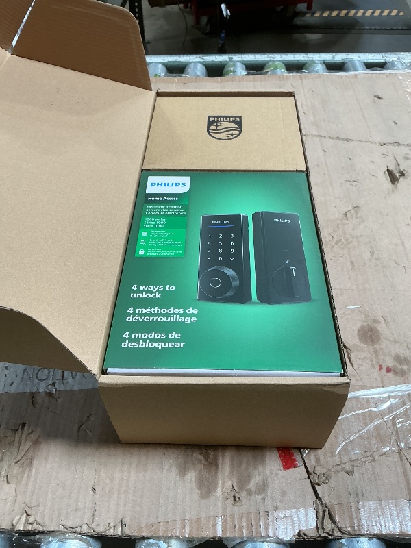 Photo 1 of **FINGERPRINT FUNCTION /NON-FUNCTIONAL**** Philips Front Door Lock Set, Electronic Fingerprint Lock with 2 Lever Handles, Keyless Entry Door Lock with Handles, Auto Locking, Fingerprint Unlock, Touchscreen Keypad with Key