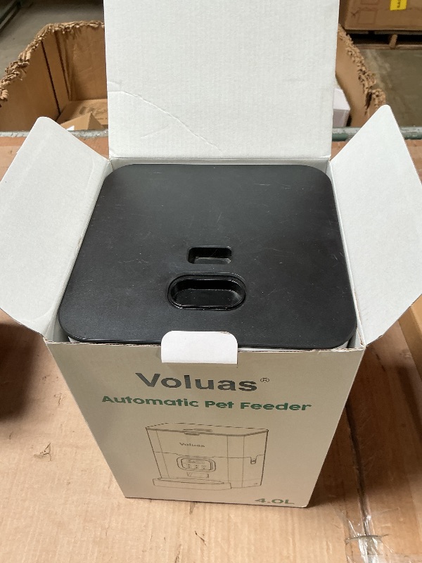 Photo 1 of **HEAVILY USED/ DIRTY ( CAT FOOD & HAIR)*** VOLUAS Automatic Cat Feeder, 4L Timed Dry Food Dispenser for Cats & Dogs