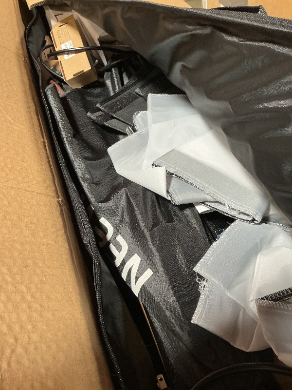 Photo 1 of **MISSING HARDWARE*** DAMAGED*** *NEEWER 2Pcs 24"x24" 900W Equivalent Softbox Lighting Kit with Tripod Stands, 45W Bi Color 2.4G LED Bulbs, Remote, 10 Channels 2900K-7000K 1400lx/m CRI95, Photography Continuous Lighting Kit, NK103