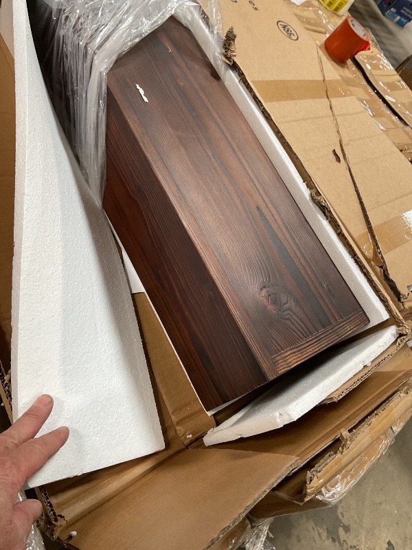 Photo 1 of **FIREPLACE MANTLE** 5’ long WALNUT GRAIN AND COLOR