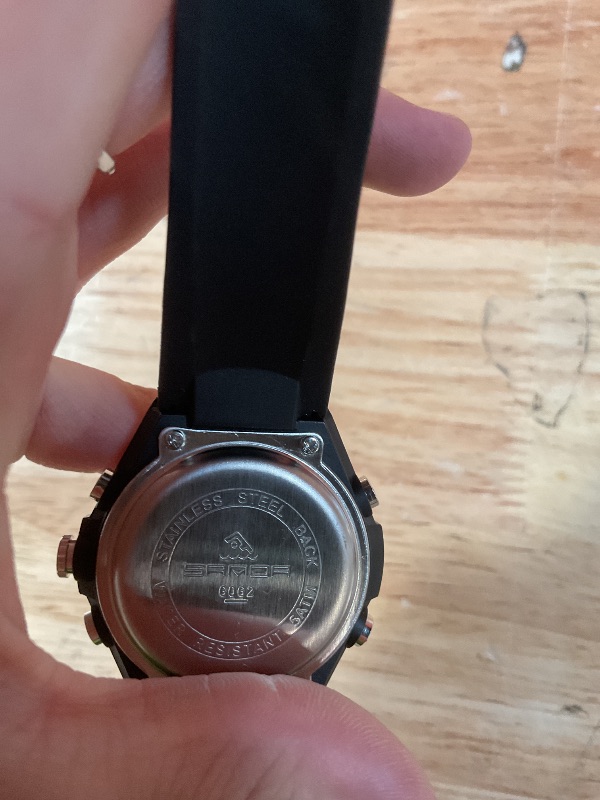 Photo 1 of ***DAMAGED STRAP*** findtime Watches for Women Digital and Analog Sports Military Outdoor Waterproof Watch for Ladies with Stopwatch Alarm Dual Time Display Rosegold