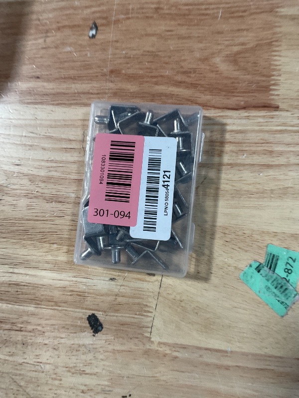 Photo 1 of 1/4 Inch Shelf Support Peg?Support Cabinet Shelf Pins?Shelf Bracket Pegs with Hole?L-Shaped Furniture Replacement Peg for Cabinets,Shelves,Wodrob