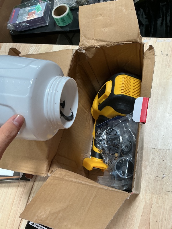 Photo 1 of ***MISSING PARTS*** Cordless Paint Sprayer Compatible with Dewalt 20V MAX Battery (NO Battery) - Electric Spray Paint Gun with Led Light, 4 Nozzles & 3 Modes for Interior/Exterior House Painting, Furniture & Fences