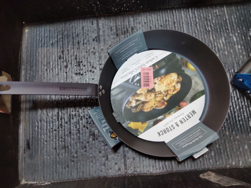 Photo 1 of ****HAS SCRATCHES*** Merten & Storck Pre-Seasoned Carbon Steel 12” Frying Pan Skillet, Use on Induction, Stove and Grill, Durable, Even-Heating, for Searing, Grilling, Oven Use, and Campfire, Indoor/Outdoor