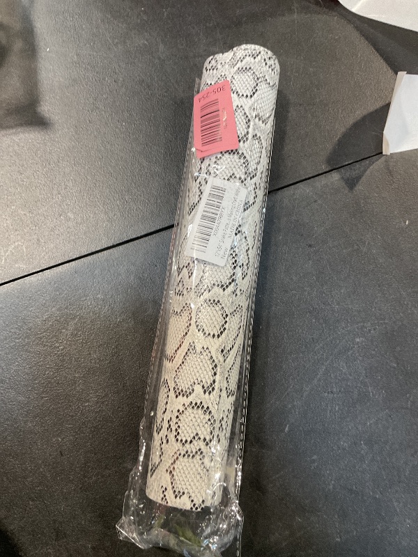 Photo 1 of 12"x54" Snake Patterned PU Faux Leather,Embossed Snake Textured Faux Synthetic Leather Fabric for Home Decoration DIY Sewing Clothes Project Bows Earrings Making Craft Withe