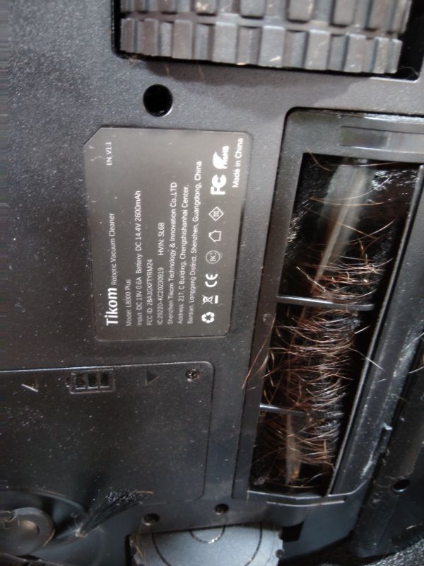 Photo 1 of ***POSSIBLY FOR PARTS HAS ISSUES/ FUNCTIONING**** Tikom Robot Vacuum and Mop, 6000Pa Robotic Vacuum Cleaner with Self-Emptying Base, 90 Days Capacity, LiDAR Navigation, Home Mapping, Ideal for Pet Hair, Hard Floors, Carpet (L8000 Plus)