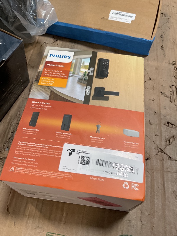 Photo 1 of ***FOR PARTS ONLY/ MISSING INNER LOCK FOR INSIDE THE HOUSE/ OUTER FINGER PRINT LOCK ONLY**** Philips Wi-Fi Door Lock, WiFi Smart Lock Keyless Entry Deadbolt for Front Door, Compatible with Alexa & Google Assistant, Remote Control, Built-in WiFi, APP Finge