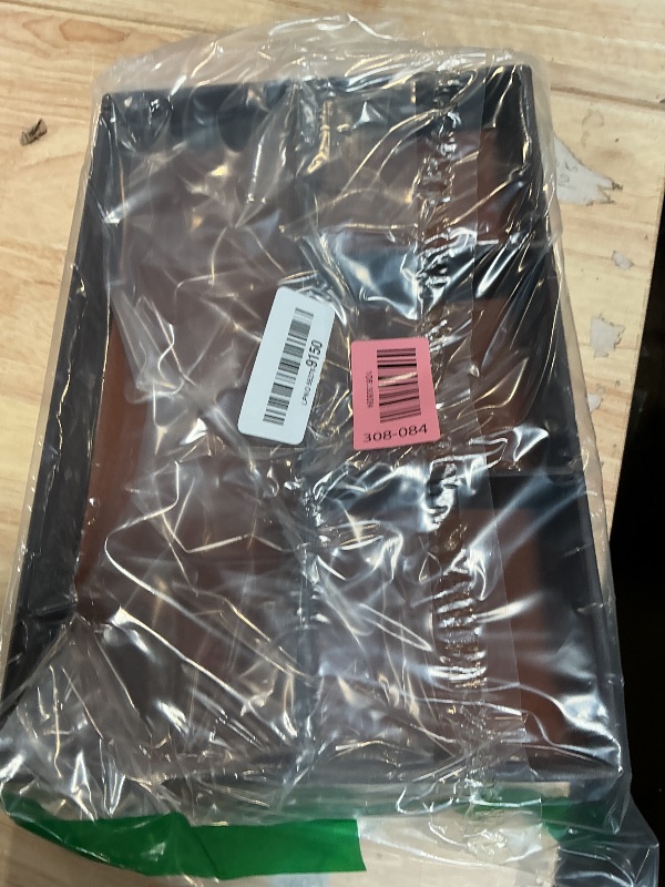 Photo 1 of ***MINOR DAMAGE TO BOTH SIDES NEAR BASE (BENT IN) *** GORESE Faux Leather Valet Tray for Men, Stackable Jewelry Organizer for Drawers Inserts, Nightstand Caddy Tray for Key, Wallet, Sunglass, Watch, Coin, Phone, Bedside Desktop Storage Brown