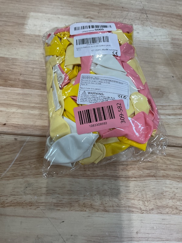 Photo 1 of 160Pcs Lemonade Birthday Decorations for Girls, Pink and Yellow Balloon Arch kit for Summer Lemon Birthday Party Baby Shower Bridal Shower Decorations