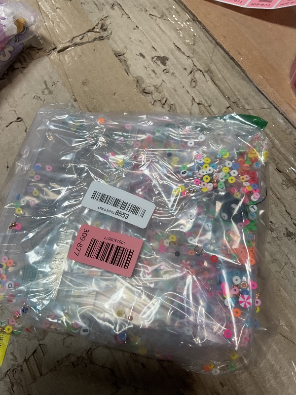 Photo 1 of ***MISSING PIECES**** Dowsabel Clay Beads 7500 Pcs Friendship Bracelet Making Kit,2 Boxes 24 Colors Polymer Heishi Beads with Letter Beads for Jewelry Making, DIY Arts and Crafts Gifts Toys for Girls Age 4+
