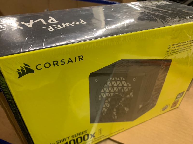 Photo 1 of Corsair RM1000x Shift Fully Modular ATX Power Supply - Modular Side Interface - ATX 3.1 & PCIe 5.1 Compliant - Zero RPM Fan Mode - 105°C-Rated Capacitors - 80 Plus Gold Efficiency - Black