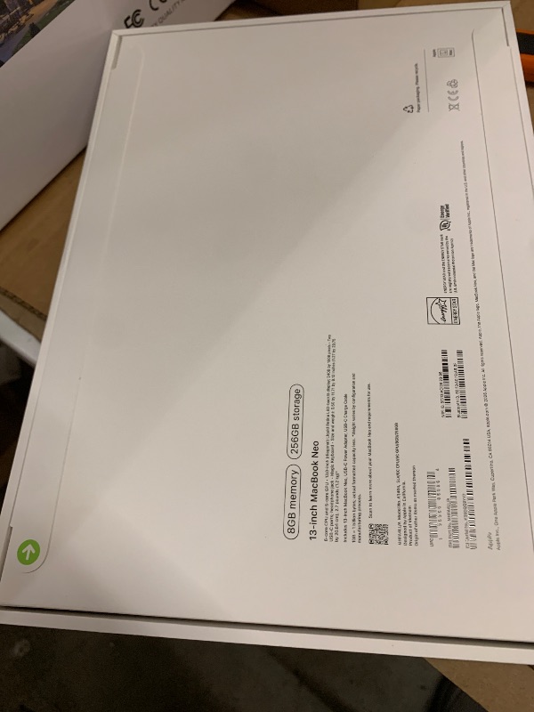 Photo 1 of Apple 2026 MacBook Neo 13-inch Laptop with A18 Pro chip: Built for AI and Apple Intelligence, Liquid Retina Display, 8GB Unified Memory, 256GB SSD Storage, 1080p FaceTime HD Camera; Silver