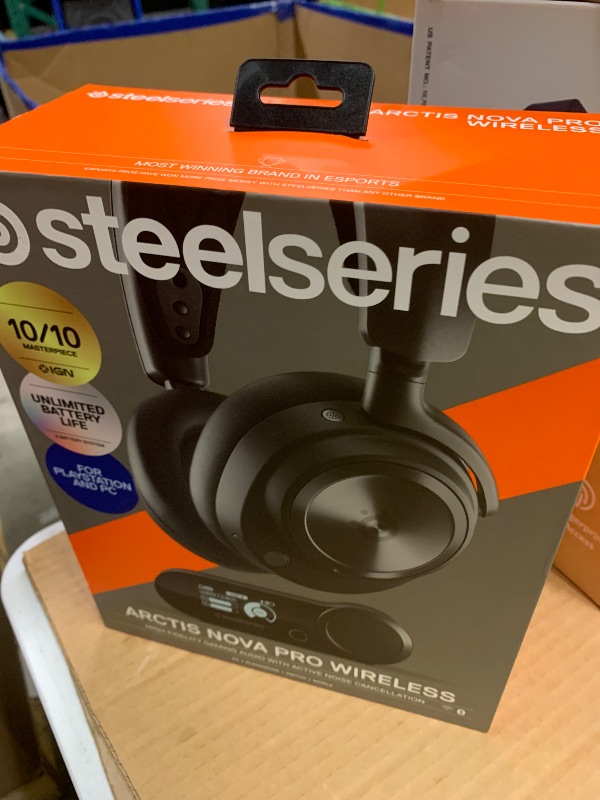 Photo 1 of SteelSeries Arctis Nova Pro Wireless Multi-System Gaming Headset - Premium Hi-Fi Drivers - Active Noise Cancellation - Infinity Power System - ClearCast Gen 2 Mic - PC, PS5, PS4, Switch, Mobile