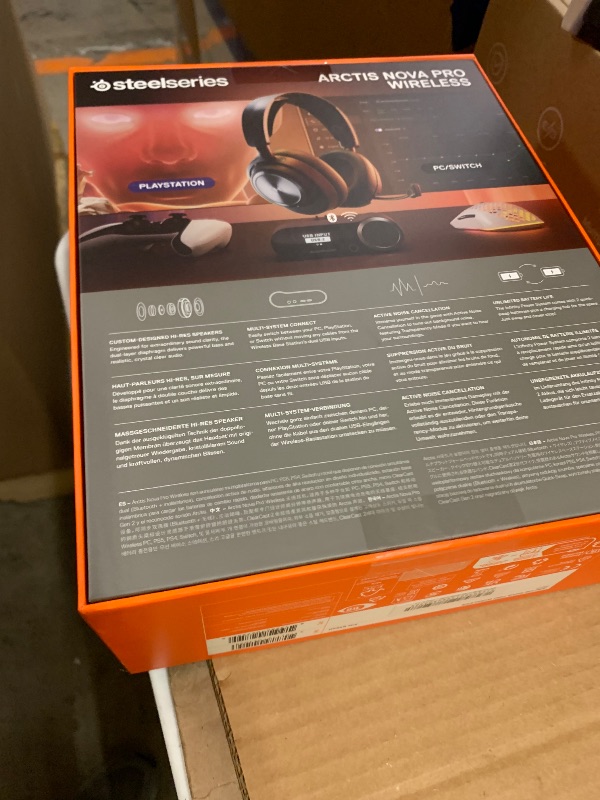 Photo 1 of SteelSeries Arctis Nova Pro Wireless Multi-System Gaming Headset - Premium Hi-Fi Drivers - Active Noise Cancellation - Infinity Power System - ClearCast Gen 2 Mic - PC, PS5, PS4, Switch, Mobile