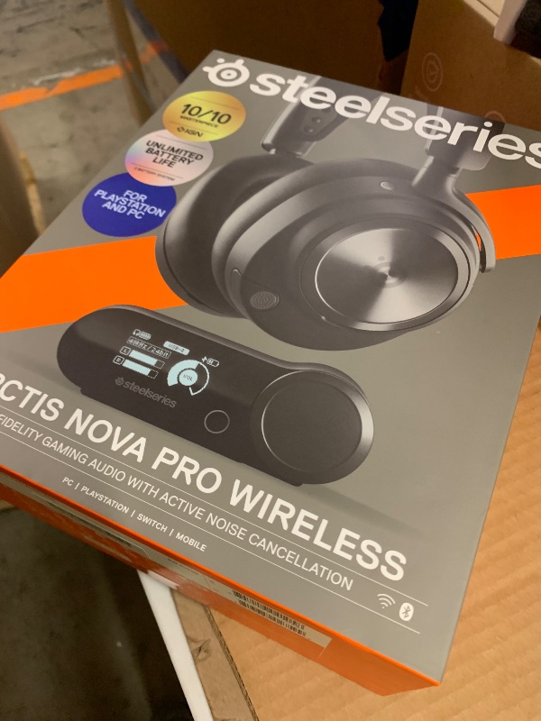 Photo 1 of SteelSeries Arctis Nova Pro Wireless Multi-System Gaming Headset - Premium Hi-Fi Drivers - Active Noise Cancellation - Infinity Power System - ClearCast Gen 2 Mic - PC, PS5, PS4, Switch, Mobile