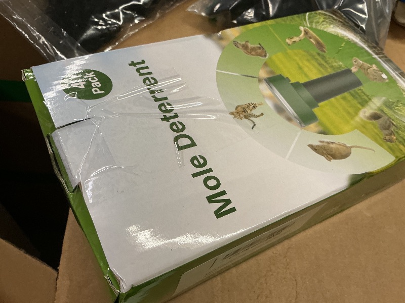 Photo 1 of 4 Pack Mole Repellent Solar Powered, Snake & Skunk & Vole & Gopher & Armadillo & Rabbit & Groundhog & Chipmunk & Raccoon Repellent for Yard, IP65 Waterproof Ultrasonic Deterrent for Lawns Garden