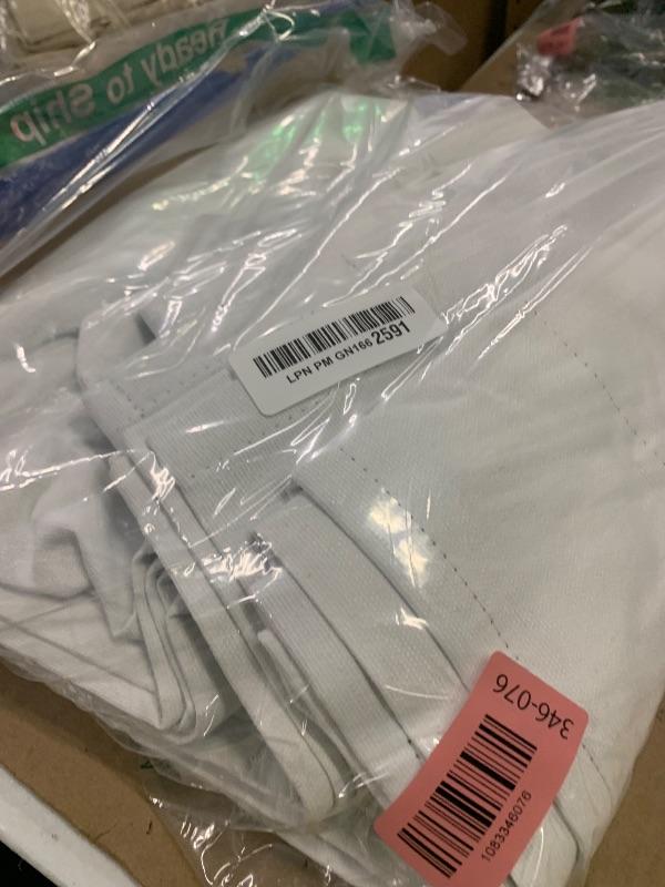 Photo 1 of H.VERSAILTEX White 100% Blackout Faux Linen Window Curtain Panels Heat and Full Light Blocking Drapes for Nursery, Back Tab 96 inches Thermal Insulated Draperies 52 inches Wide Each Panel, 2 PCs