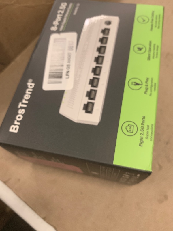 Photo 1 of BrosTrend 2.5Gb Switch, 8 Port Unmanaged Network Switch for Gaming, Fanless