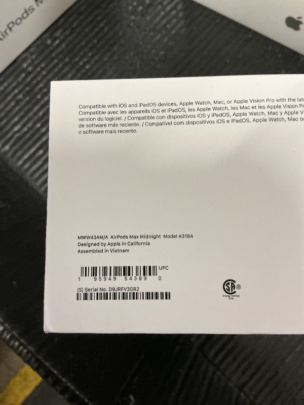 Photo 1 of FACTORY SEALED— Apple AirPods Max Wireless Over-Ear Headphones, Pro-Level Active Noise Cancellation, Transparency Mode, Personalized Spatial Audio, USB-C Charging, Bluetooth Headphones for iPhone - Midnight