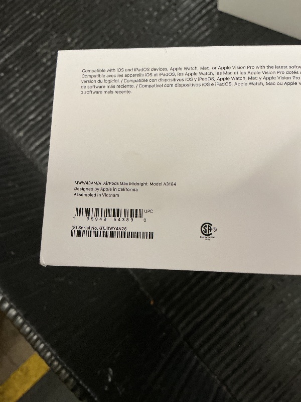 Photo 1 of FACTORY SEALED— Apple AirPods Max Wireless Over-Ear Headphones, Pro-Level Active Noise Cancellation, Transparency Mode, Personalized Spatial Audio, USB-C Charging, Bluetooth Headphones for iPhone - Midnight