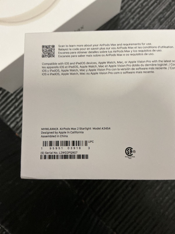 Photo 1 of FACTORY SEALED—  Apple AirPods Max 2 Wireless Over-Ear Headphones, Active Noise Cancellation, Adaptive Audio, Personalized Spatial Audio, Live Translation, Bluetooth Headphones for iPhone – Starlight