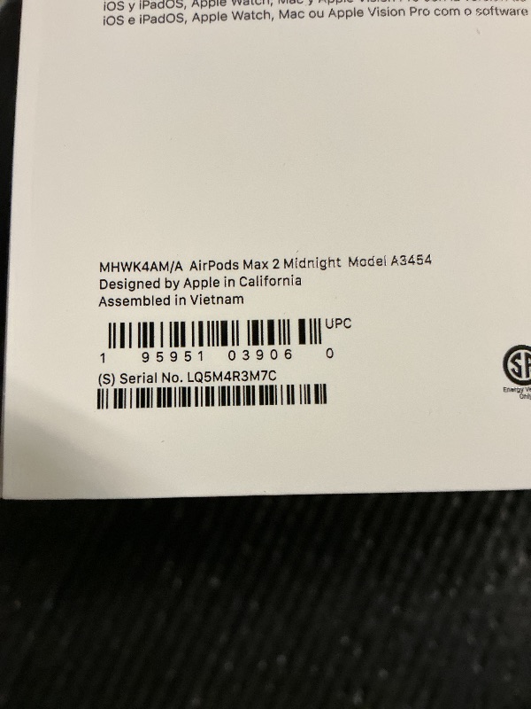 Photo 1 of Apple AirPods Max 2 Wireless Over-Ear Headphones, Active Noise Cancellation, Adaptive Audio, Personalized Spatial Audio, Live Translation, Bluetooth Headphones for iPhone – Midnight
