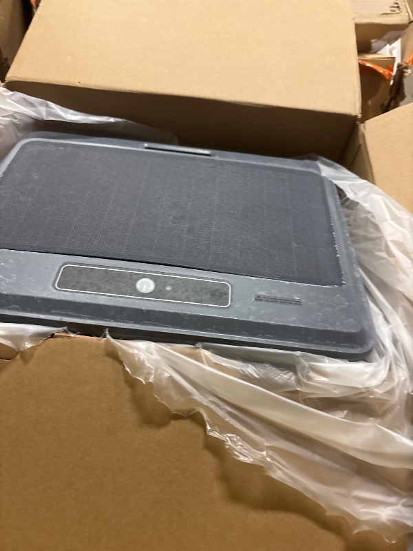 Photo 1 of Poofata F1T Solar Powered Robotic Pool Skimmer Surface Cleaner with APP Support Dual Charging Options Smart Obstacle Avoidance 24/7 Continuous Cleaning Ideal for Above Ground Pool Gray