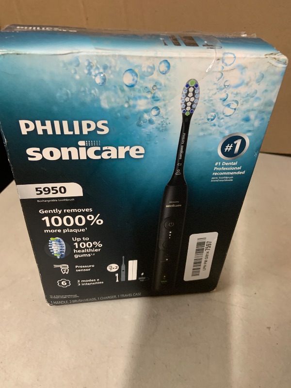 Photo 1 of Philips Sonicare 5950 Rechargeable Electric Toothbrush, Black