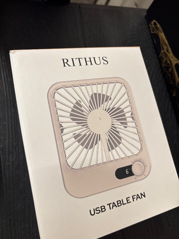 Photo 1 of RITHUS 2 Pack Portable Travel Fan 5000mAh, 20H Battery Life