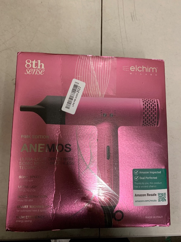 Photo 1 of Elchim - Anemos Hair Dryer - Ultra-Light, Quiet, Professional Micro-Brushless Digital Motor For All Hair Types 1875 Watts