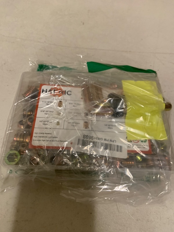 Photo 1 of 191 Pcs Threaded Inserts for Wood with Hex Wrench, 10 Sizes