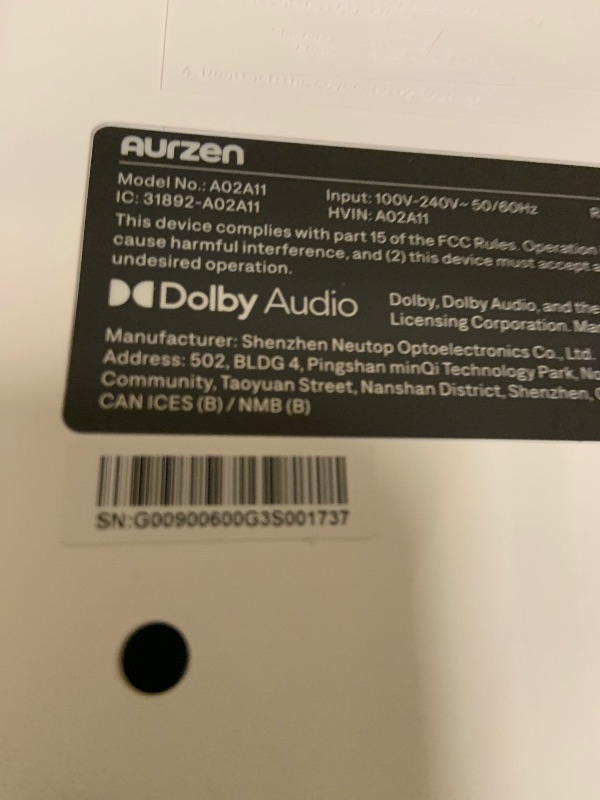 Photo 1 of Aurzen Roku TV D1R Smart Portable Outdoor Projector with WiFi and Bluetooth
Roku TV Built-in, All Top Apps, 1080P FHD, DoIby Audio, Auto Focus & Keystone, Zoom, Mini Projector for Home & Outdoor Movies