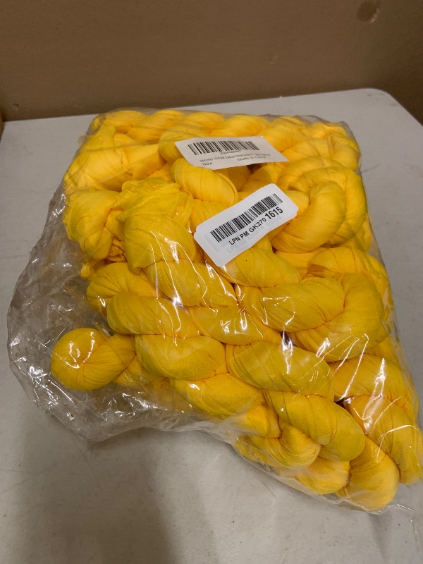 Photo 1 of DeZerlor Lemon Yellow Cheesecloth Table Runners 10 Pack Summer Boho Runners