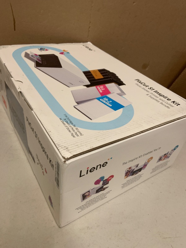 Photo 1 of Liene PixCut S1 Inspire Kit - All-in-One Color Sticker Printer & Cutting Machine, Thermal Dye-Sublimation Photo Printer, 300 DPI, Color Label Maker with 180 Sheets (36 Photo + 144 Sticker Paper)