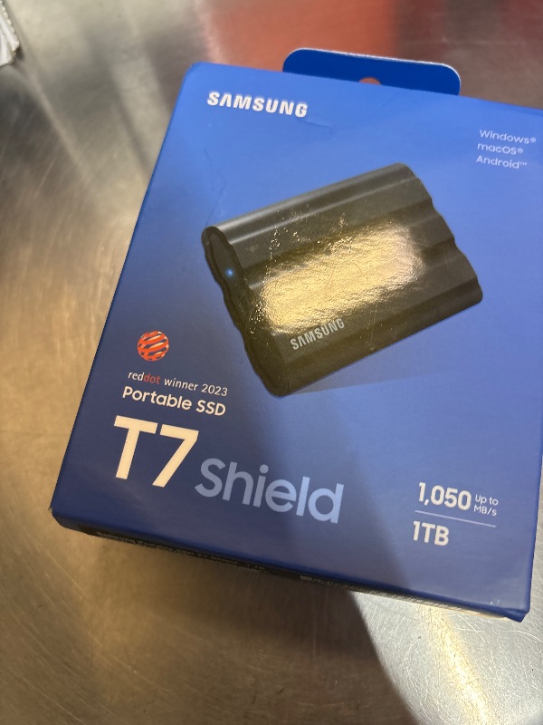 Photo 1 of Samsung T7 Shield Portable SSD 1TB, USB 3.2 Gen 2, Up to 1,050 MB/s