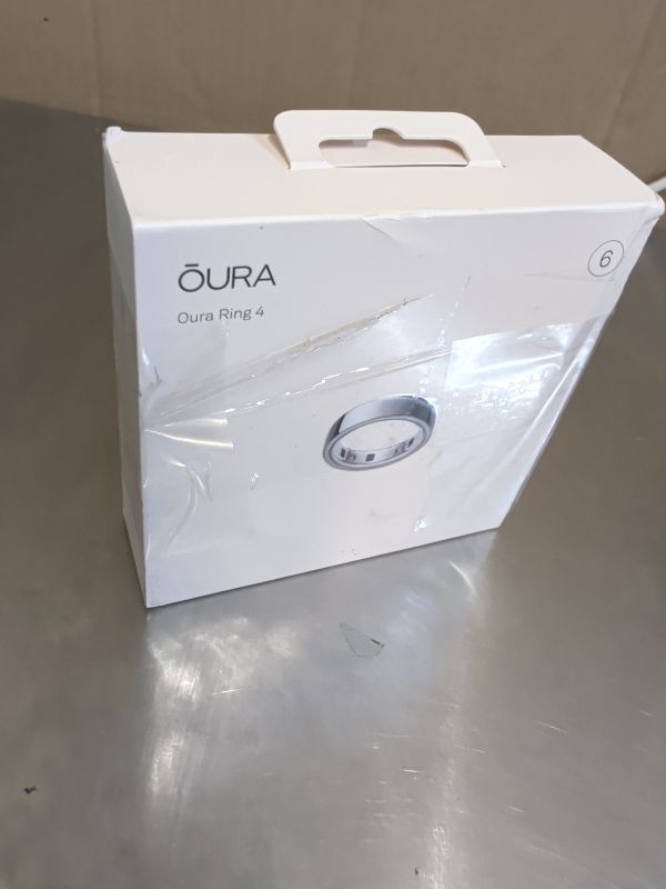 Photo 1 of OURA Ring 4 Smart Ring, Silver, Size 6