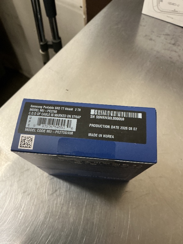 Photo 1 of Samsung T7 Shield Portable SSD 2TB, USB 3.2 Gen 2, Up to 1,050 MB/s