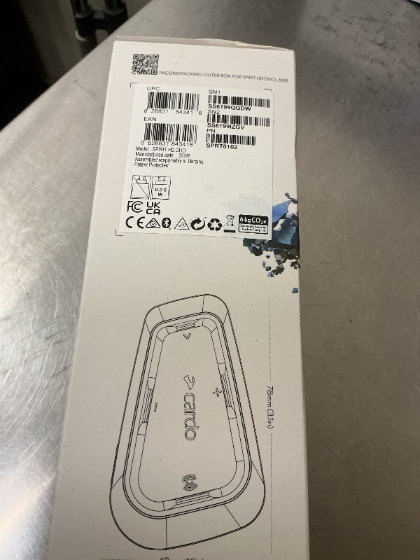Photo 1 of Cardo Spirit HD Motorcycle Bluetooth Communication Headset, Connect Up to 2 Riders, FM Radio - Dual Pack