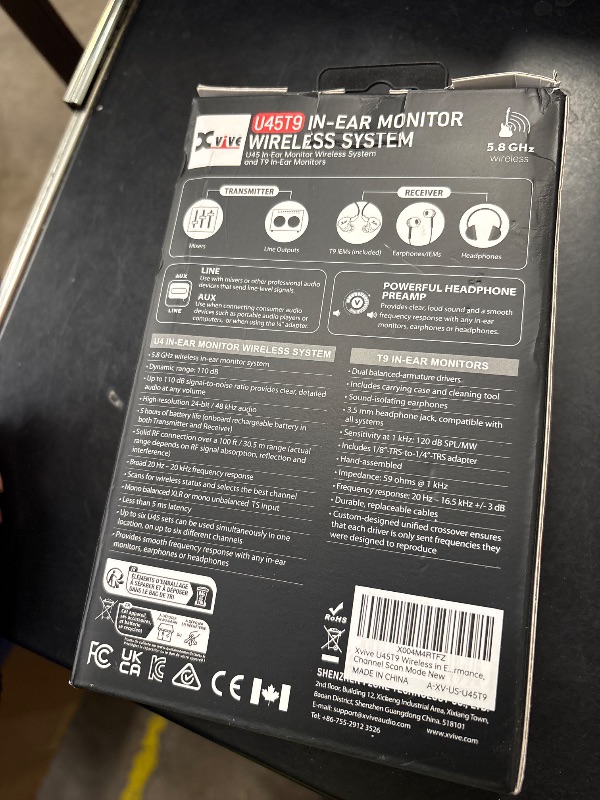 Photo 1 of Xvive U45T9 Wireless In-Ear Monitor System 5.8GHz