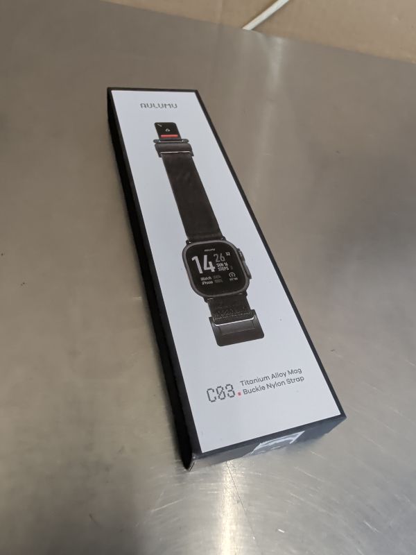 View 2 of Aulumu Snap Functional Titanium Apple Watch Band - Black Titanium
