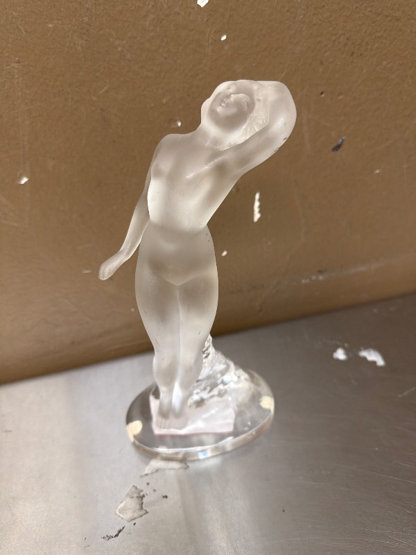 View 7 of LALIQUE CRYSTAL FIGURINE, NUDE DANCING WOMAN H10”