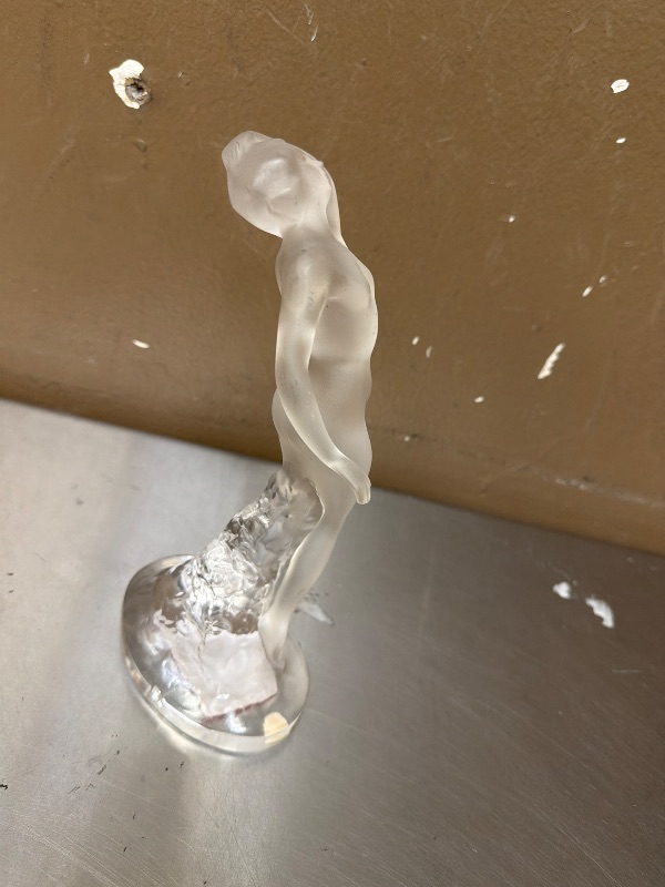 View 8 of LALIQUE CRYSTAL FIGURINE, NUDE DANCING WOMAN H10”