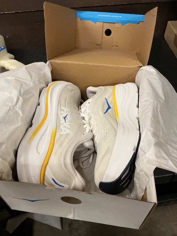 View 2 of Hoka Men's Bondi 9 White/Grout 9 Medium