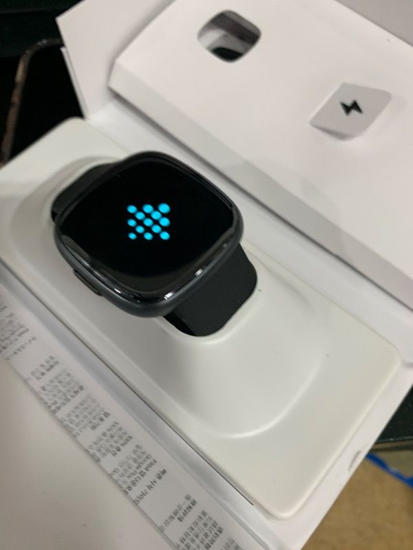 Photo 1 of Fitbit Sense 2 Advanced Health and Fitness Smart Watch (Grey/Graphite) with Manage Stress, ECG, SpO2, GPS, 2 Sizes Bands, Bundle with Charger Dock, Wall Adapter, 2 Screen Protectors & PremGear Cloth